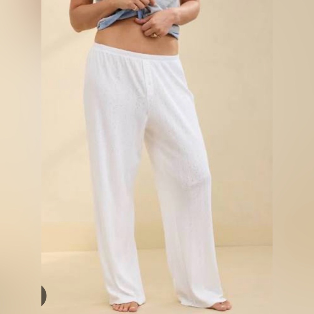 Aerie pontielle love white pajama pants